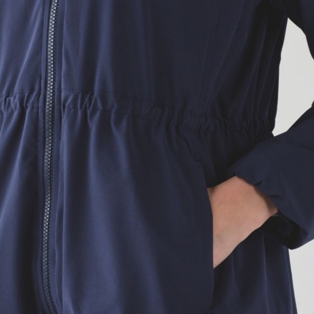 Lululemon Belle Jacket Navy Blue Full Zip Hoodie Size 4 Fall Jacket Windbreaker - Picture 9 of 10
